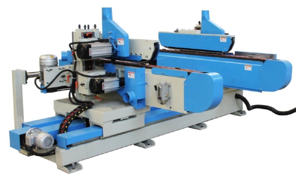 履带式双端锯铣、木地板铣槽 + 修边、护墙板重型双端开槽机、板材双端清边锯