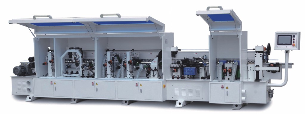 全自动PUR热熔胶封边机、板式家具封边设备、双色胶锅PUR热熔胶高速封边机