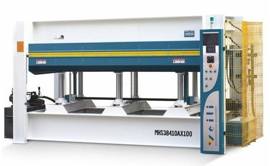 板材贴面热压机生产线、通过式热压机、全自动板材热压贴面设备