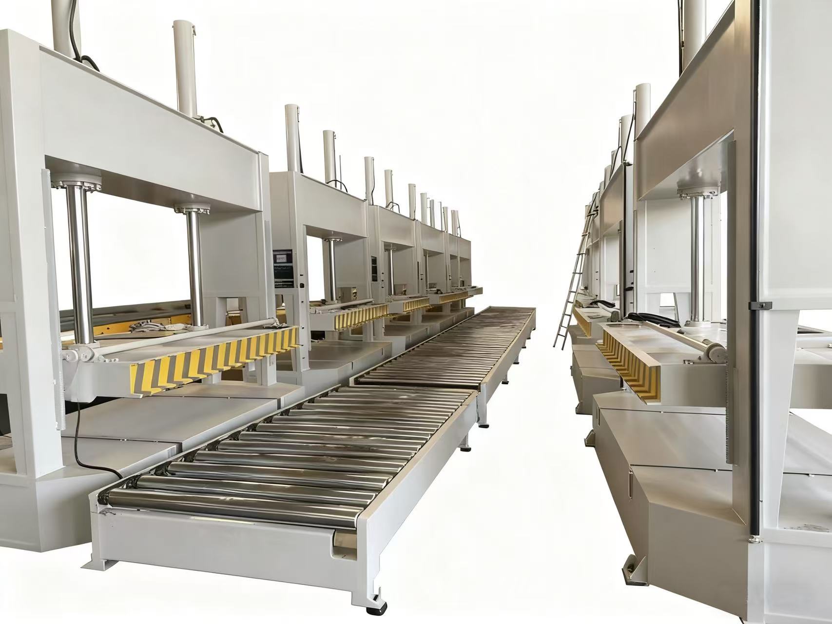 全自动进出料冷压机生产线、板材复合液压式冷压机生产线、板材压合贴面冷压线