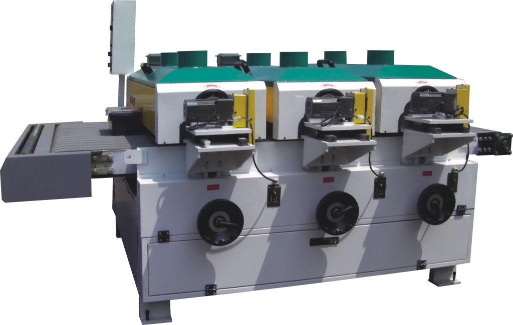 木塑板拉丝机_户外木塑地板表面仿木纹处理设备_木塑复合板材木纹拉丝机